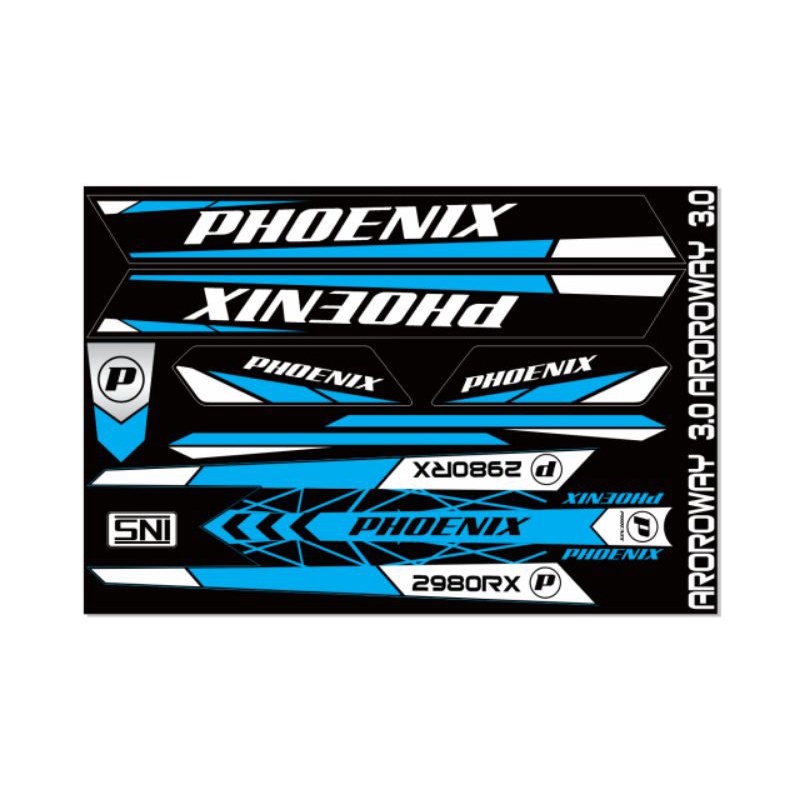 20 bmx decal sáng bóng dán xe đạp