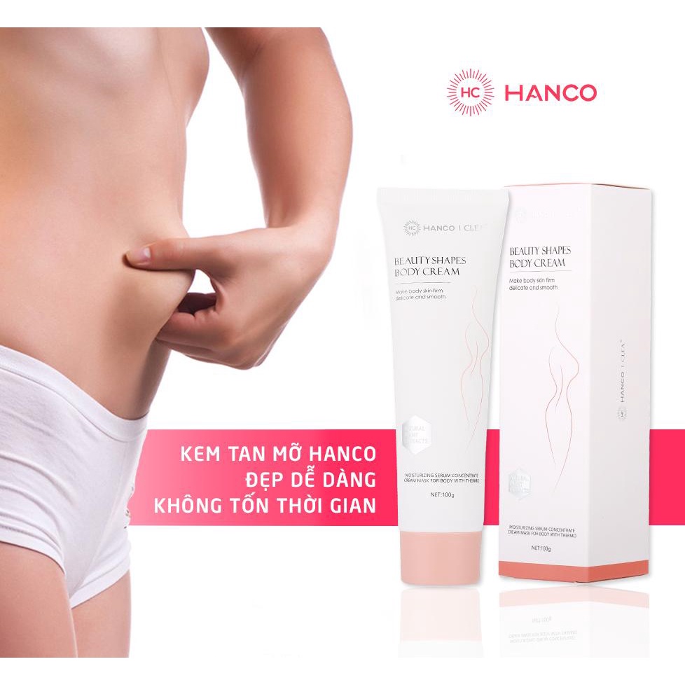 Kem Tan Mỡ Bụng, Gel Tan Mỡ HANCO Chiết Xuất 100% Thảo Mộc Thiên Nhiên