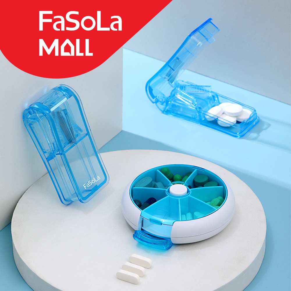 Dụng cụ cắt thuốc, hộp chia thuốc 7 ngày Fasola FSLRY-167 (90ml)