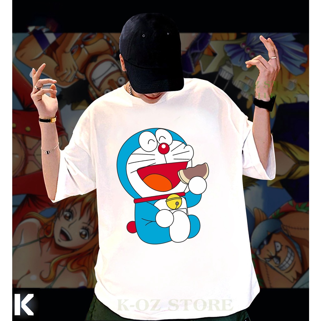 ÁO THUN CỔ TRÒN TAY NGẮN IN HÌNH DORAEMON-MÈO MÁY IN HÌNH ĐÁNG YÊU MẪU MỚI VẢI ĐẸP CHO ĐỒNG ĐỘI - 230675