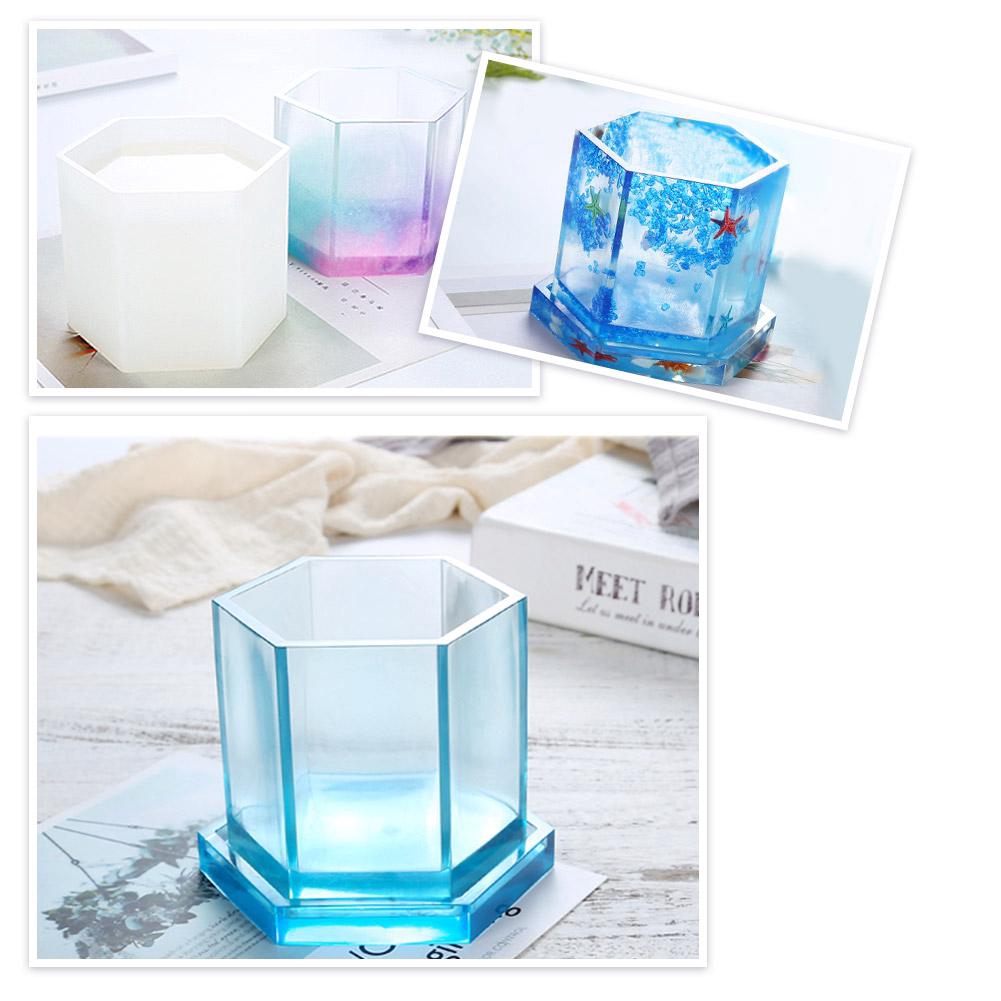 Khuôn nhựa lớn DIY vuông, Khuôn silicon Cube, Khuôn chậu hoa DIY, Khuôn chậu trồng cây, Khuôn đựng bút