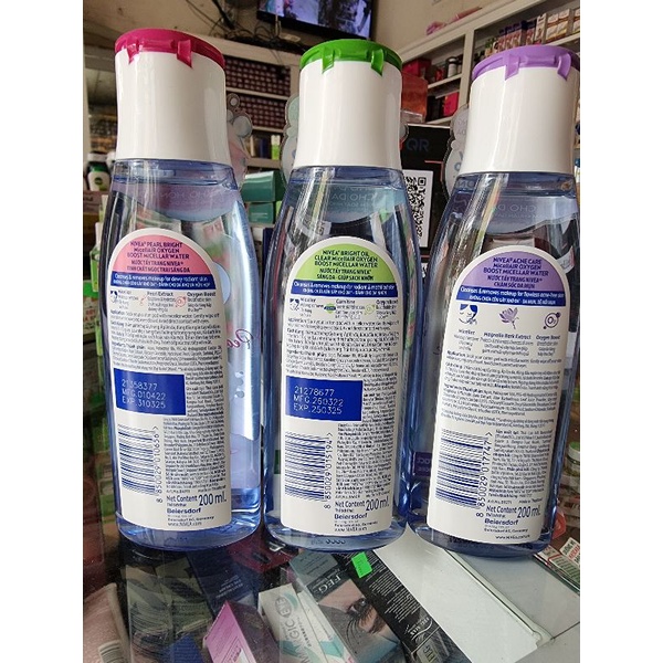 Nước tẩy trang nivea 3 màu 200ml ( chuẩn cty )