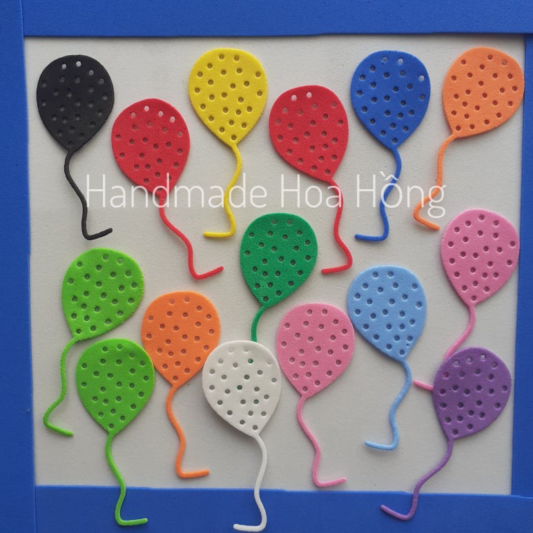 Set 20 cái bong bóng bằng giấy xốp, 2 size -Trang trí mầm non, bảng thông báo, thiệp, phong bì, bao lì xì, scrapbook