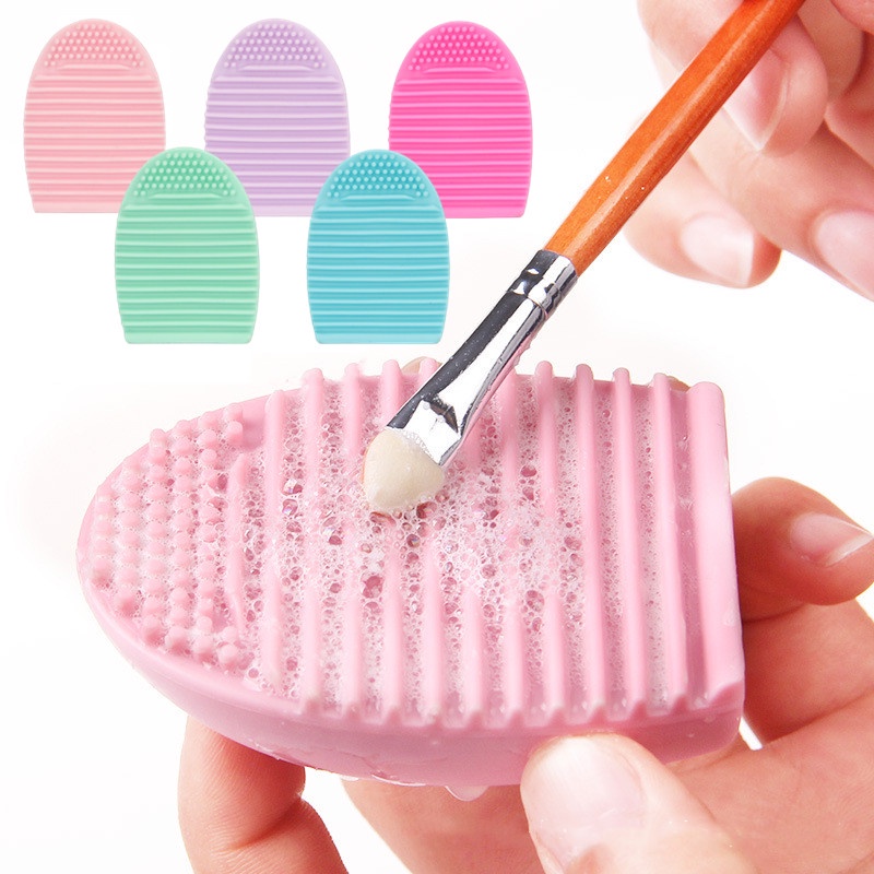 1 Miếng Silicon Mềm Vệ Sinh Cọ Trang Điểm Không Đau Dễ Sử Dụng