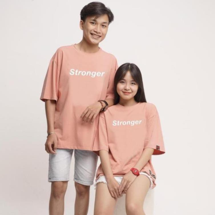 Áo thun form rộng tay lỡ nữ Unisex - Stronger phản quang - Midori Studio | BigBuy360 - bigbuy360.vn