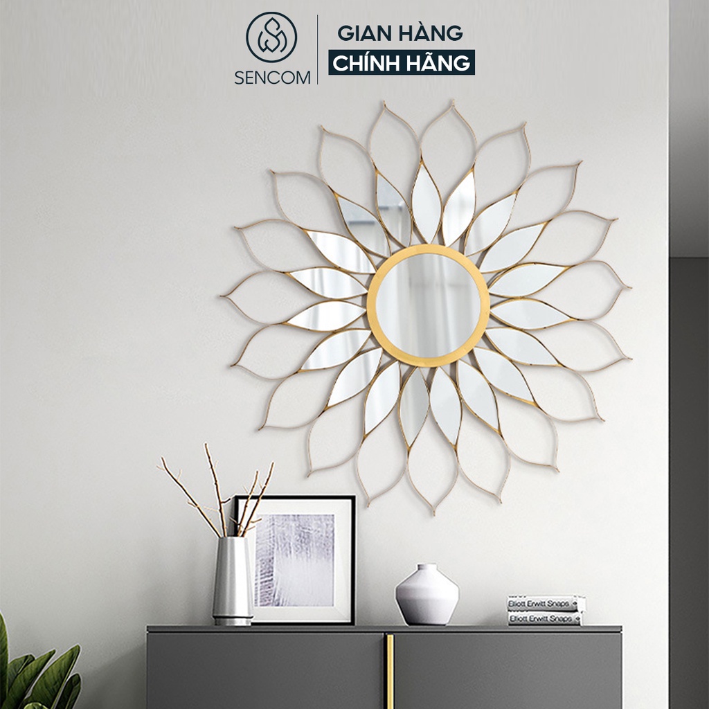 Gương treo tường nghệ thuật decor trang trí nhà ở SENCOM kiểu dáng sang trọng hiện đại mã 2078