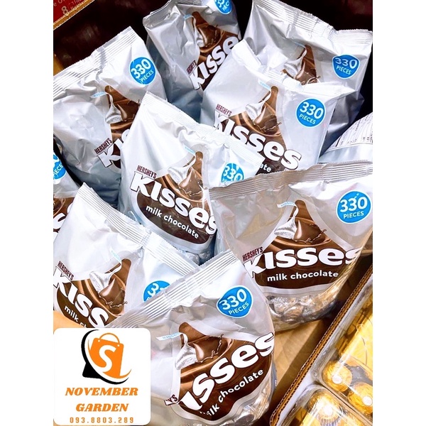 Kẹo Socola Sữa Milk Chocolate Hershey’s Kisses 1.58kg