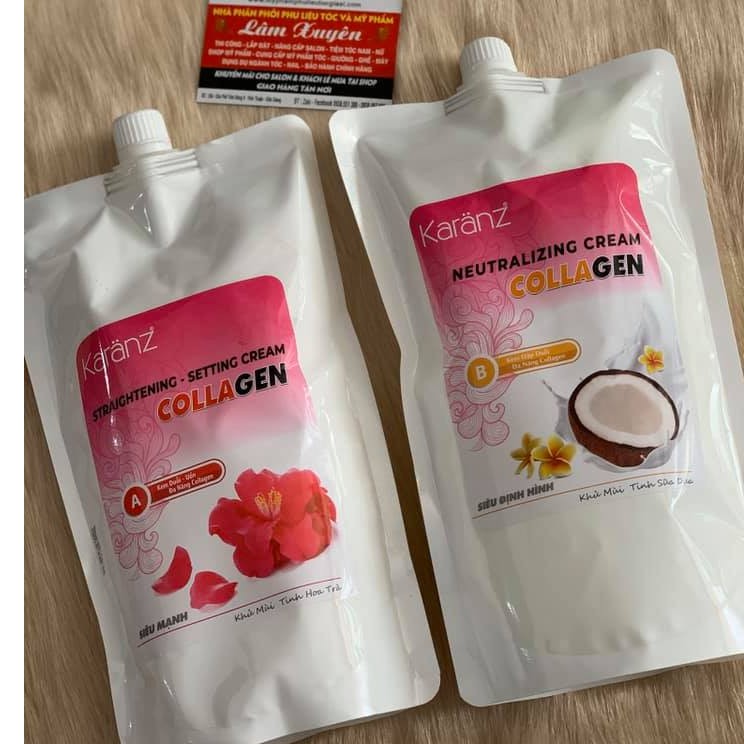 Duỗi karanz Collagen siêu mạnh khử mùi hương hoa trà 1000ml