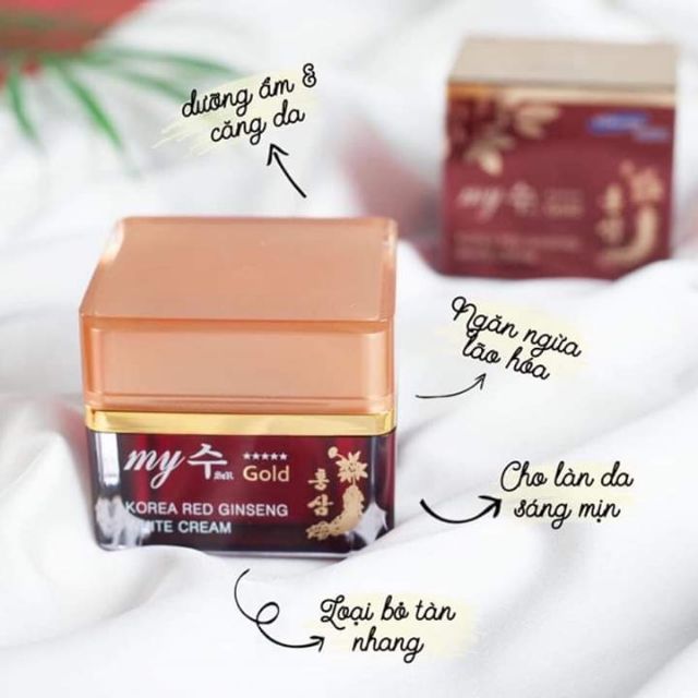 Kem Hồng Sâm My Gold Red Ginseng White Cream 50ml