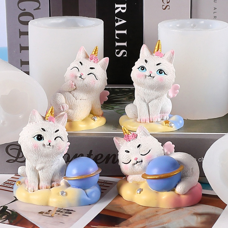Khuôn Silicone Làm Xà Phòng Hình Mèo Đáng Yêu