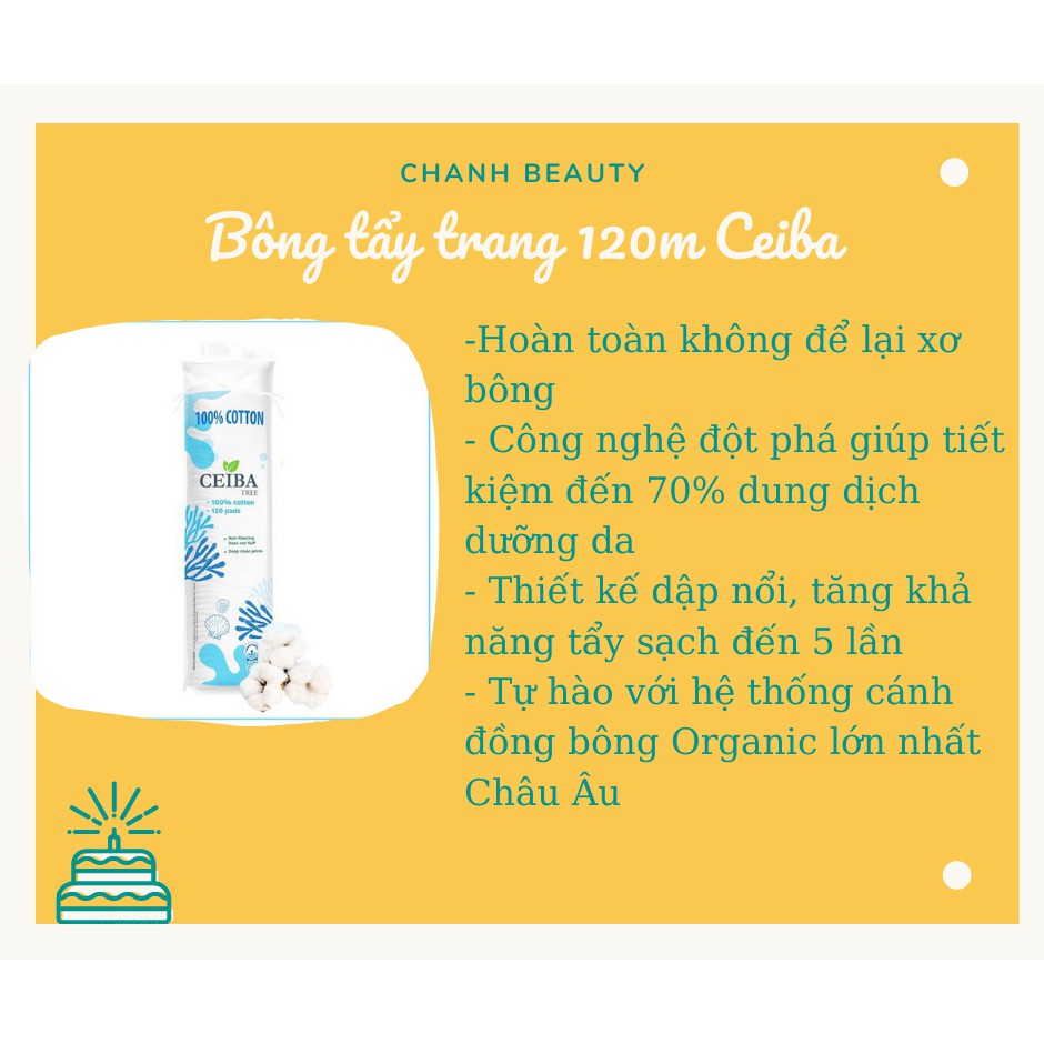 Bông tẩy trang 120m Ceiba | BigBuy360 - bigbuy360.vn
