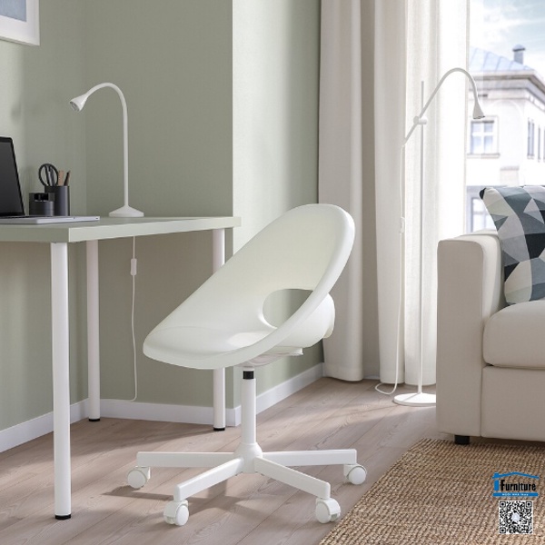 GHẾ XOAY LOBERGET / MALSKÄR IKEA - TRẮNG