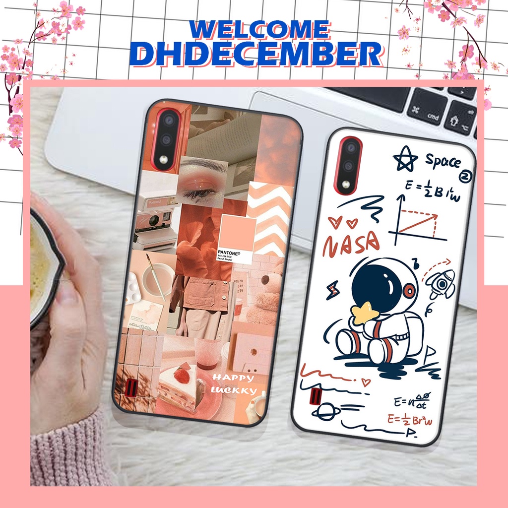 Ốp lưng Samsung Galaxy A01 in hình nice, good luck happy ốp xinh viền dẻo đẹp chất