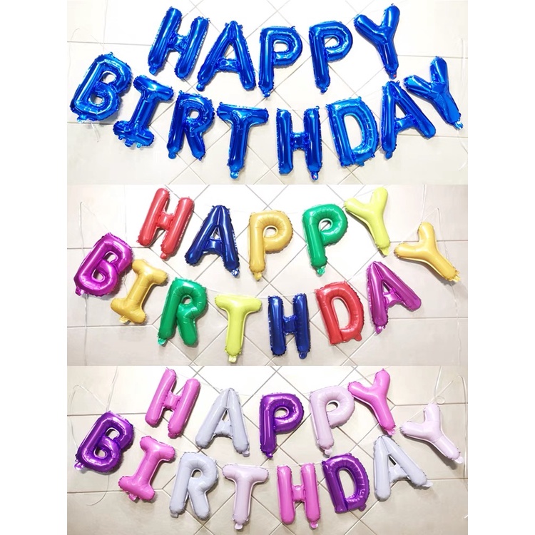 Bóng chữ Happy Birthday trang trí sinh nhật bé trai bé gái người lớn HAPPYKID BCHPBD
