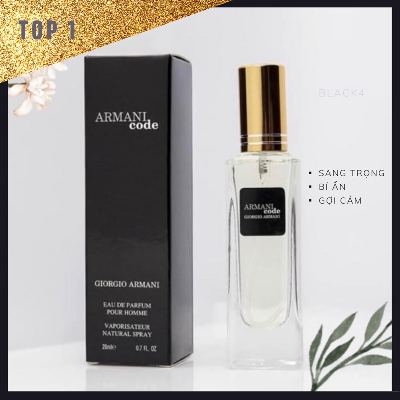 Nước hoa mini 20ml ARMANI Code khiến phái nữ đổ gục với hương thơm nồng nàn, đầy nam tính, quyến rũ