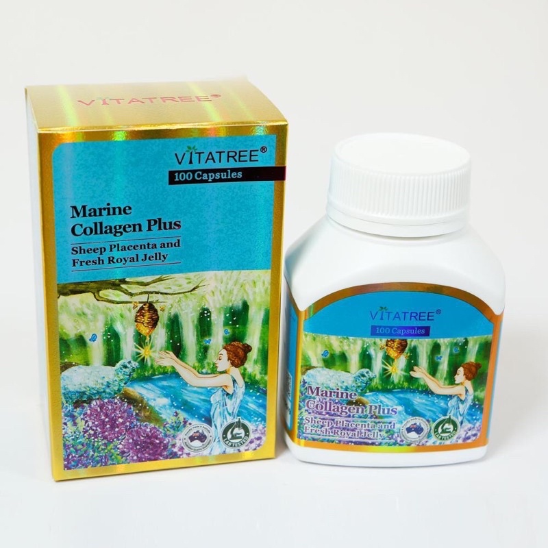Viên uống đẹp da VITATREE MARINE COLLAGEN PLUS SHEEP PLACENTA