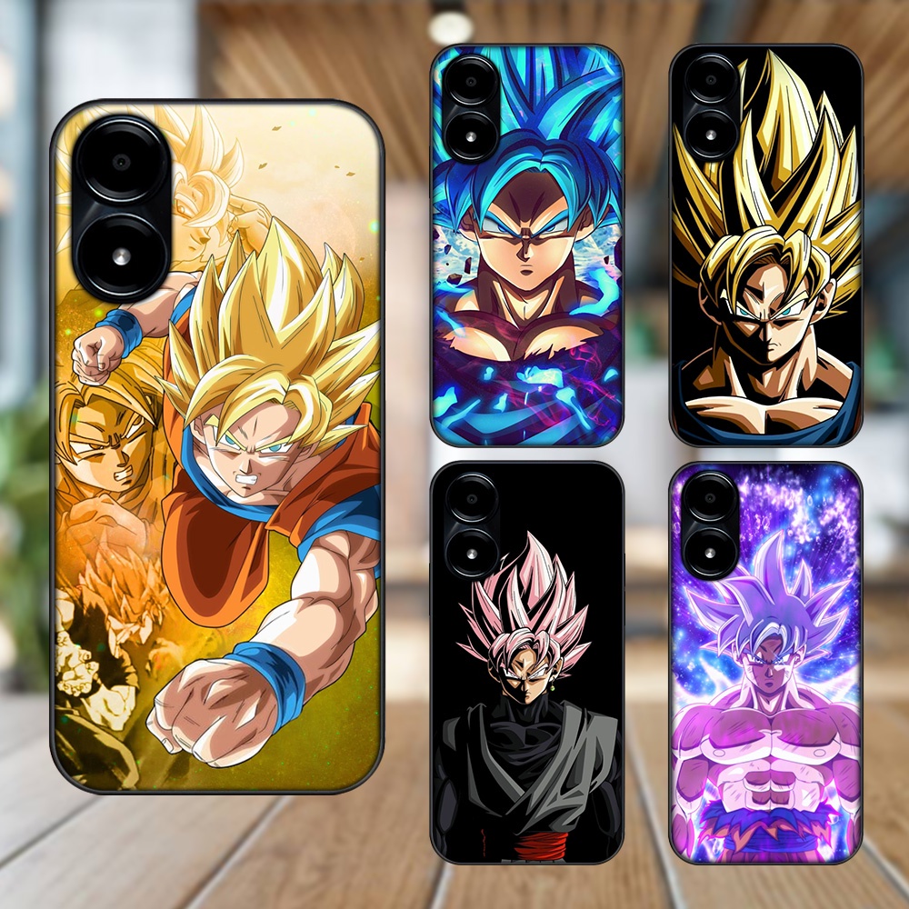 Ốp lưng Vivo Y02s viền đen in hình Goku Dragon Ball