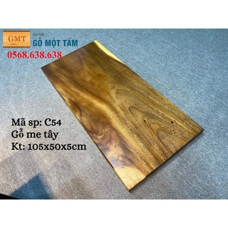 Bàn sofa gỗ me tây nguyên tấm 105cm gỗ tự nhiên