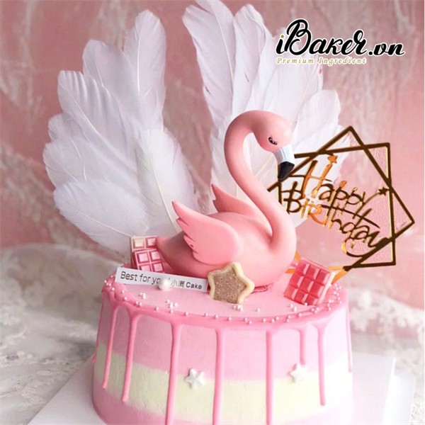 Cánh lông vũ trang trí bánh kem