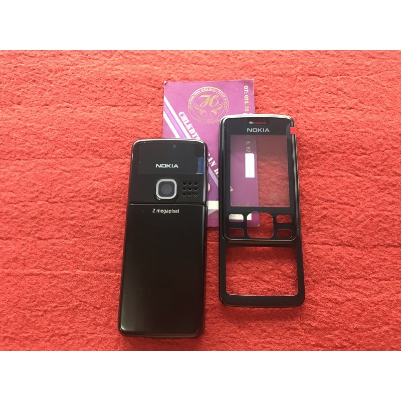 Vỏ Nokia 6300 đen (mặt trước,mặt sau,khung sườn)