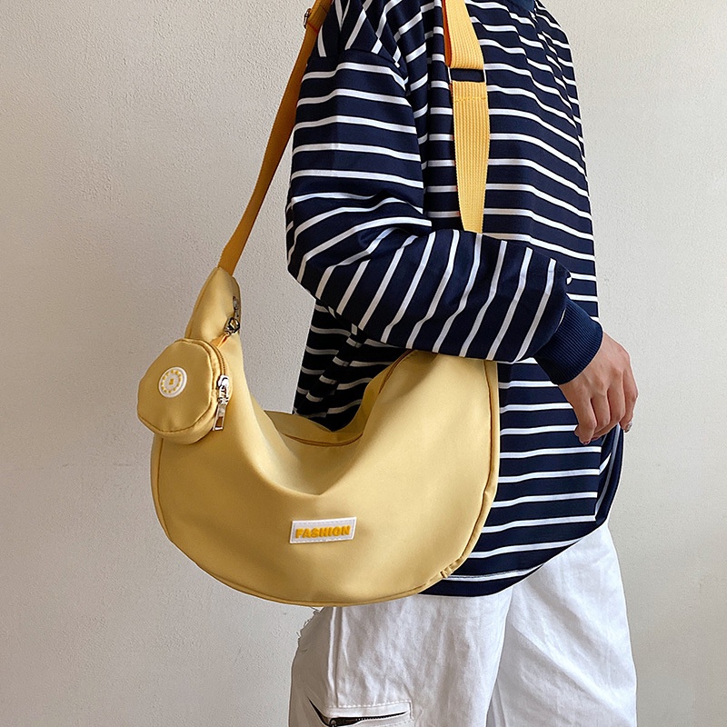 Túi Xách Đeo Vai Bằng Vải Bạt Chống Nước Sức Chứa Lớn Thời Trang Mùa Hè 2022 Phong Cách Nhật Bản Cho Nữ