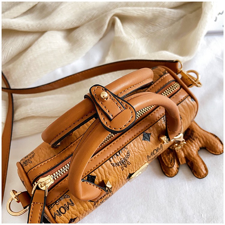 HOÀN XU - FREESHIP _ Túi đeo chéo , túi xách nữ hình trống kèm móc khoá hình ngựa đáng yêu