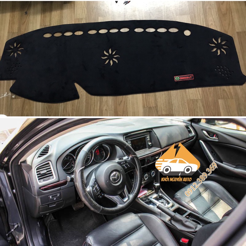 Mazda 6 Đời 2013, 2014, 2015 Tấm Che Nắng Taplo Chống Trượt 3 Lớp CHẤT LIỆU NHUNG MỊN Loại 1 Chống Nóng Cao Cấp
