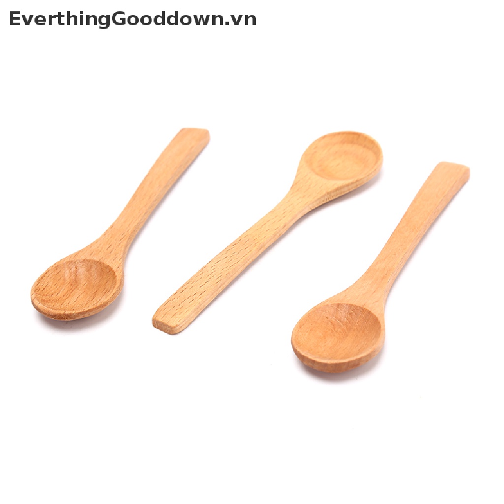Muỗng Gỗ Tre Tròn 1X Múc Canh Trà Cà Phê Tiện Dụng