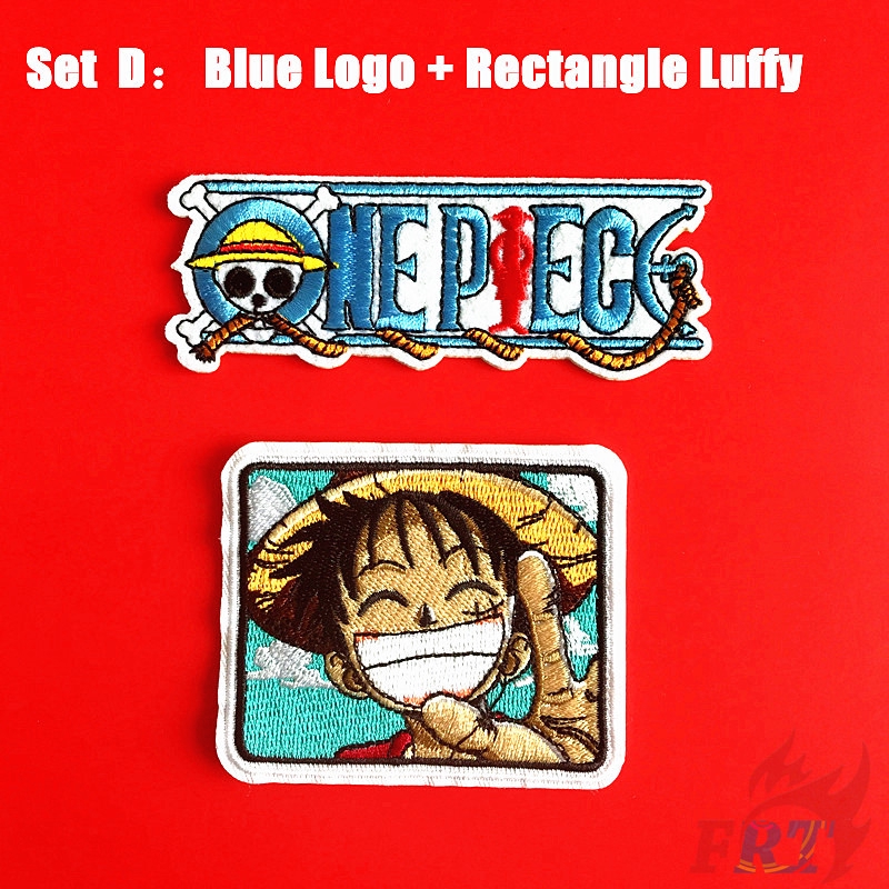 Bộ 1/2 miếng vá quần áo họa tiết Luffy