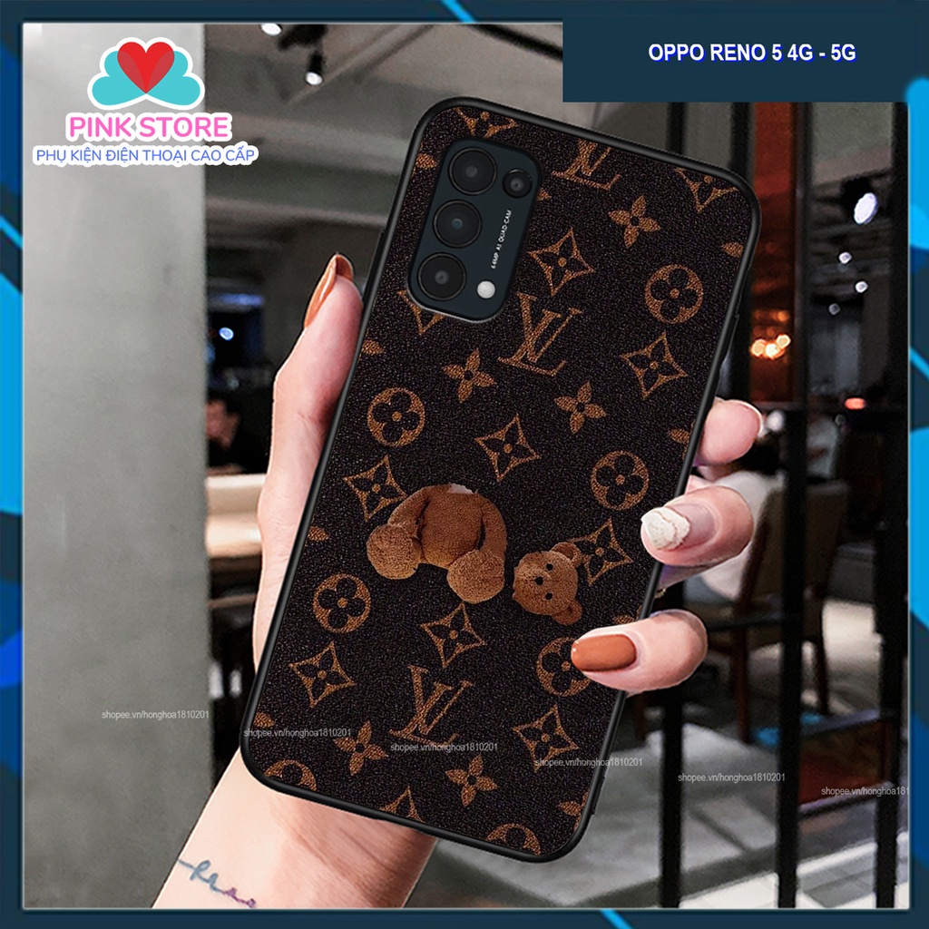 Ốp Oppo Reno5 4G / Reno5 5G / Reno 5 hình luôn vui tươi,gấu thời trang sang chảnh,cá tính