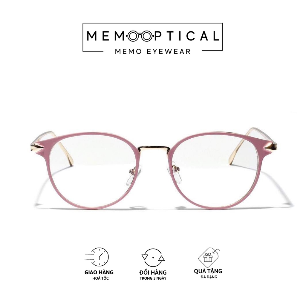 Gọng Kính Nam Nữ Kim Loại Phong Cách SD324 Vintage Memo Optical- Hồng Cá Tính