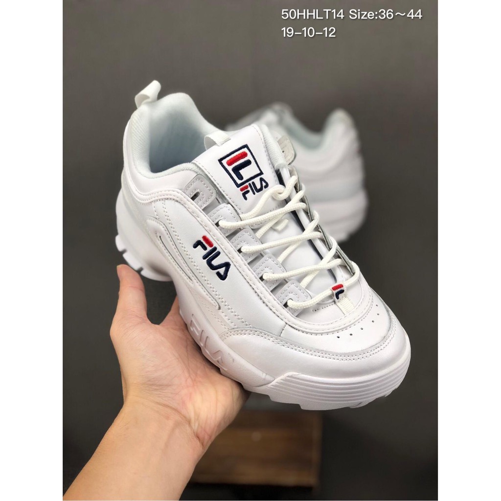 【Đề nghị đặc biệt】Fila Fila Disruptor 2 Blade 2 Generation Vintage nam và phụ nữ giày thể thao HT14 220 uy tín :( (