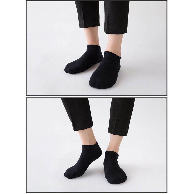 Set 4 Đôi Tất Cotton Ngắn Thoải Mái Thấm Hút Mồ Hôi Cho Nam Nữ