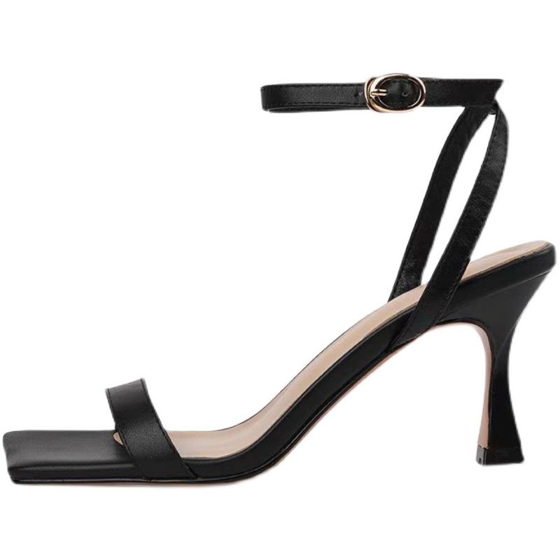 Giày sandal cao gót nữ đế nhọn 7-9 PHÂN quai mảnh mũi vuông chụp kỷ yếu, mặc áo dài 2023 THUÝ GIÀY VINA STORE mã SD001