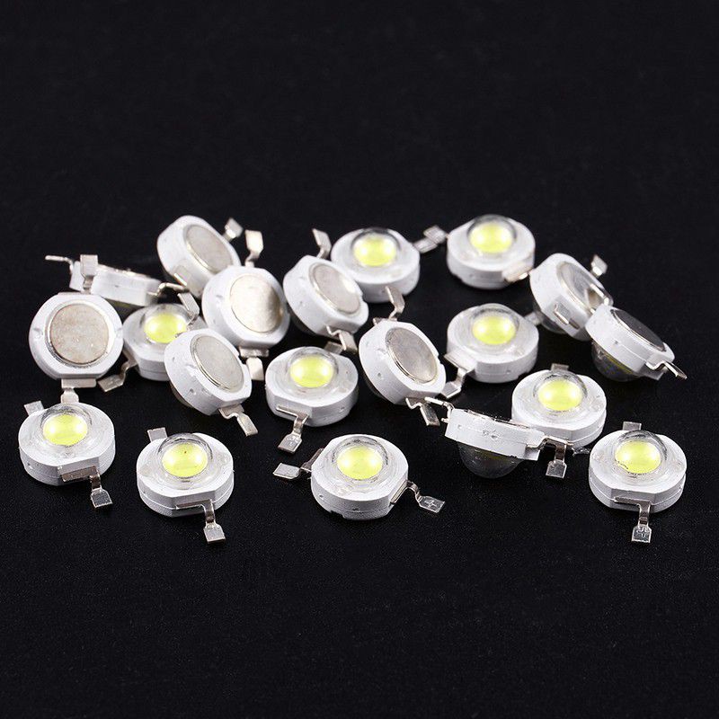 Sét 5 chíp Led 2 Pin 3W White LED Bead Emitters 170-190Lm 6000K