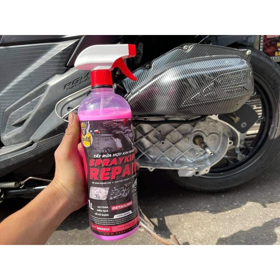 Dung dịch tẩy rửa HỢP KIM NHÔM Sprayking Repair tặng kèm vòi xịt 1L