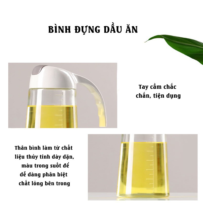 Chai Đựng Dầu Ăn, Bình Đựng Dầu Ăn, Gia Vị, Nước Tương, Nước Mắm Thủy Tinh An Toàn PAPAA.HOME