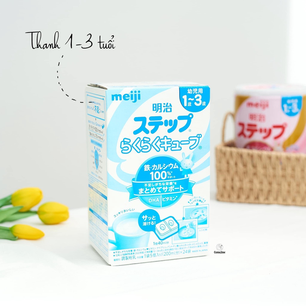 Sữa Meiji thanh, sữa công thức pha sẵn cho bé Nhật Bản 24 thanh 648g