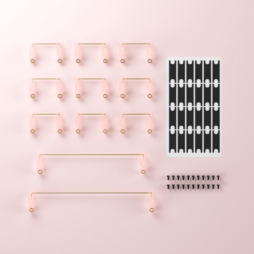 Stab bàn phím cơ AKKO Screw-in PCB Mount (Clear / Sakura Pink)