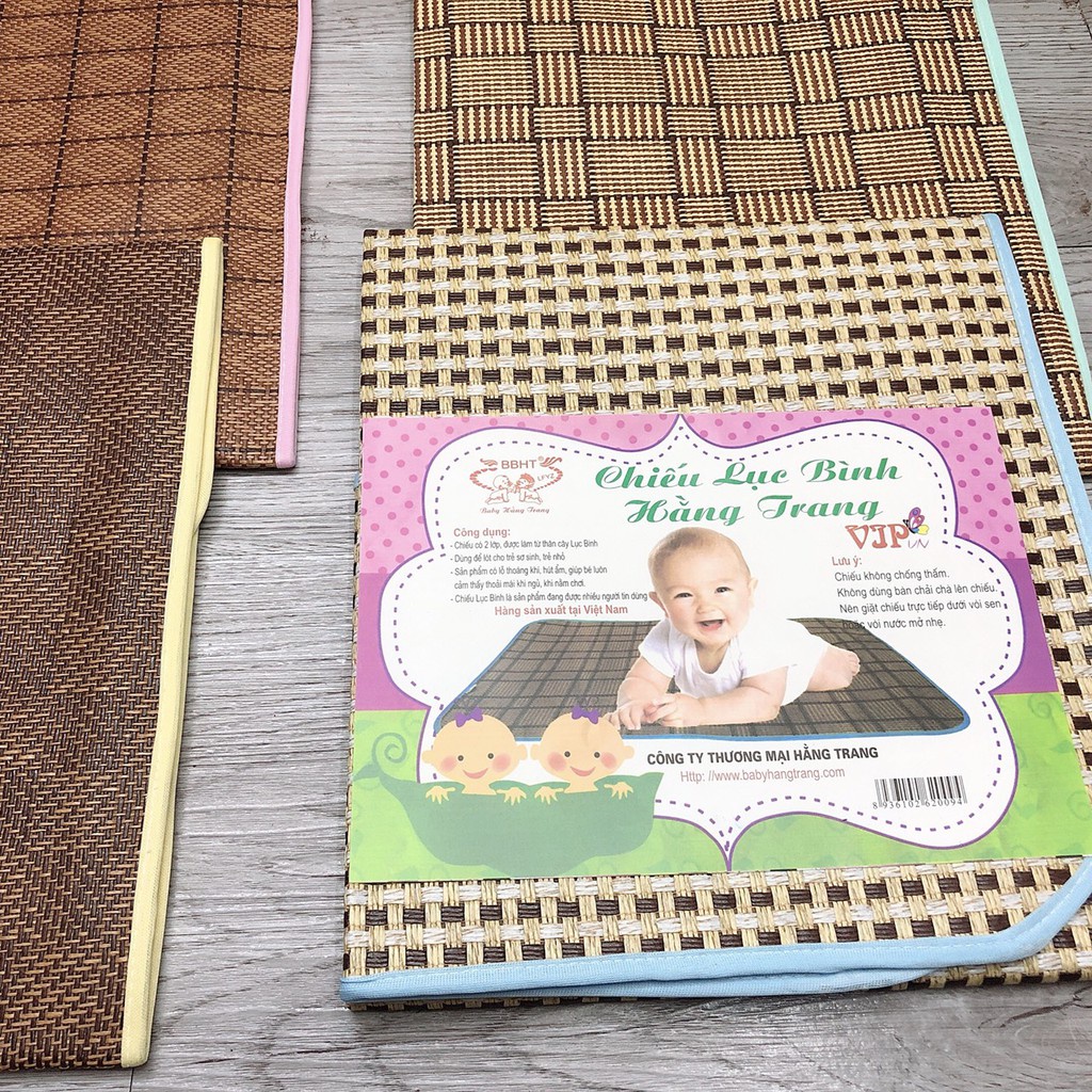 Chiếu cho bé sơ sinh, chiếu lục bình 2 lớp chống thấm cho bé 60x90cm