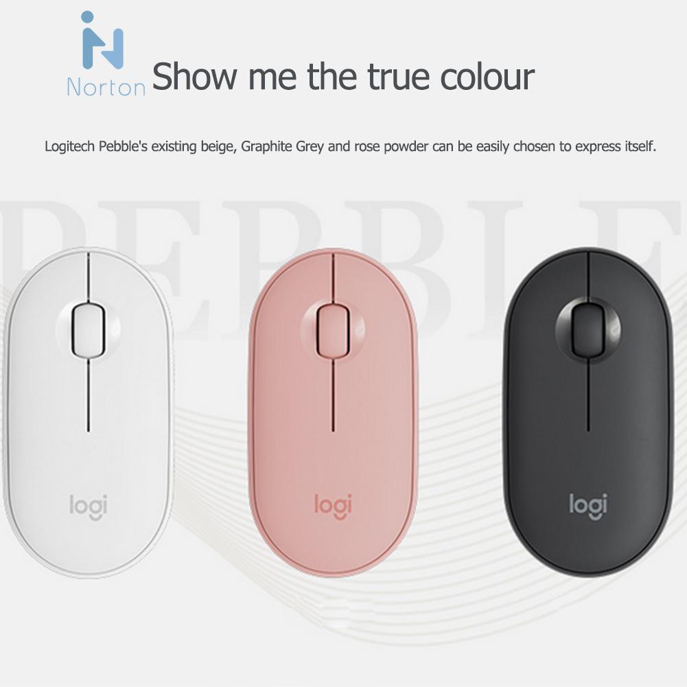 Norton❃ Logitech Pebble Wireless Bluetooth Mouse 1000DPI Thin Optical Tracking Mice