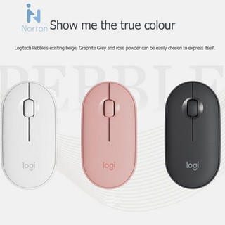 Norton❃ Logitech Pebble Wireless Bluetooth Mouse 1000DPI Thin Optical Tracking Mice