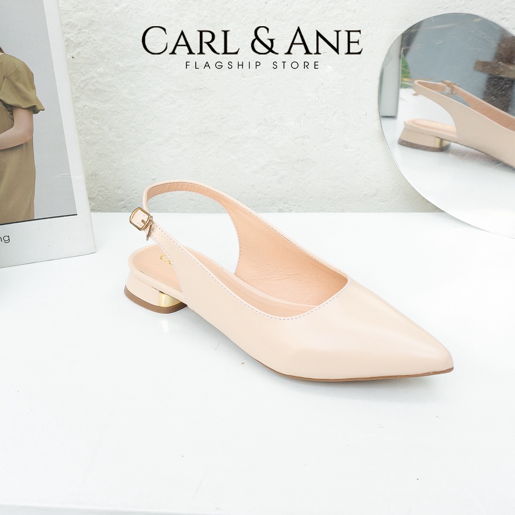 Carl & Ane - Giày cao gót mũi nhọn thời trang công sở cao 2.5cm màu trắng - CL025