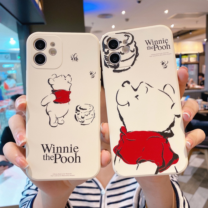 Ốp Điện Thoại Chống Sốc In Hình Gấu Pooh Hoạt Hình Cho Iphone 13 Pro 11 Pro Max Xr 6s 7 8 Plus 12 Mini 14 Pro Xs Max