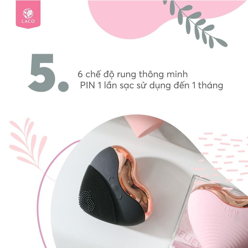 Máy Rửa Mặt 💝FREESHIP💝 Máy Massage Laco Sạch Sâu Bụi Bẩn Mụn Cám Mụn Đầu Đen- Laco Luxury Nhịp Rung 12000 4 Tác Dụng | BigBuy360 - bigbuy360.vn