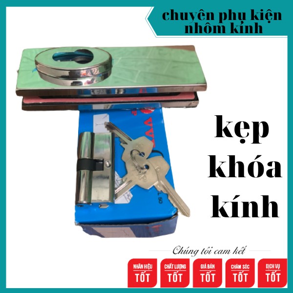 Kẹp khóa kính - Kẹp khóa cửa kính cho - văn phòng -siêu thị và quán cafe