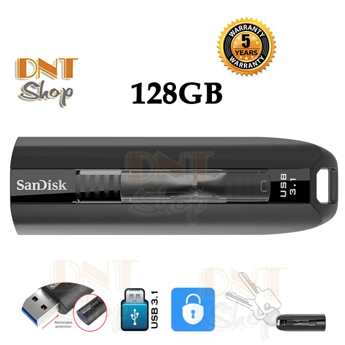 USB 3.1 SanDisk Extreme Go CZ800 128GB 200MB/s (SDCZ800-128G-A46)