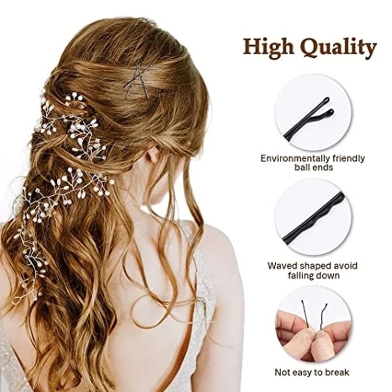 Set 60 Kẹp Tóc Màu Đen Phong Cách Hàn Quốc Đơn Giản