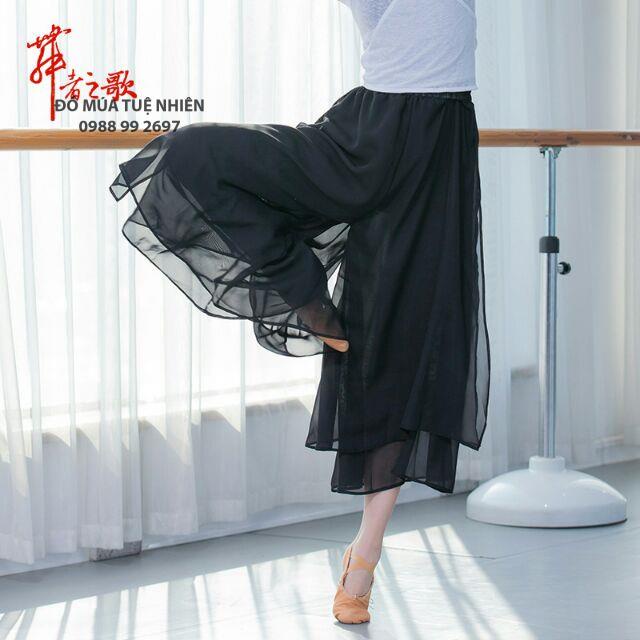 # Q25 | Quần tập múa cổ trang, tập yoga ống rộng 2 lớp ống xẻ - Đồ Múa Tuệ Nhiên