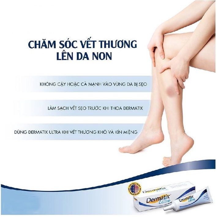 【Từ tp Hồ Chí Minh gửi hàng】kem xóa sẹo Dermatix Ultra 15g, Làm mờ sẹo chuyên sâu, an toàn, tiện lợi, dễ dàng sử dụng làm phẳng, mềm sẹo lồi, sẹo thâm, sẹo rỗ, sẹo phì đại, thấm nhanh, không cần massage, không nhờn dính - Bảo vệ khỏi tia UVA và UVB